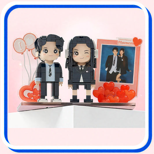 Anniversary Gift for Couples -Custom Photo Building Block Figurine- Anniversary, Valentine's & Birthday Gift for Girlfriend